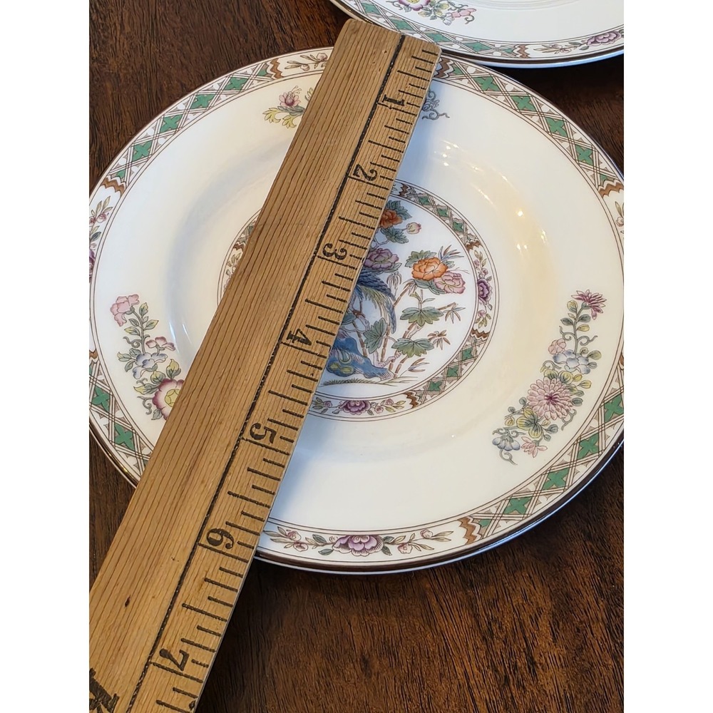 Vintage LOT Of 3 "KUTANI CRANE" by WEDGWOOD Bone China 6" Bread Dessert Plate - Picture 5 of 6